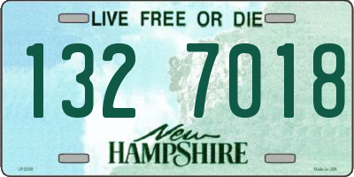 NH license plate 1327018