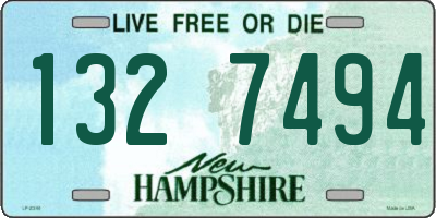 NH license plate 1327494