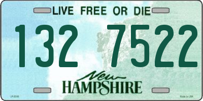 NH license plate 1327522