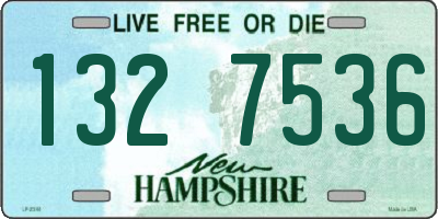 NH license plate 1327536