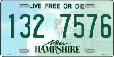 NH license plate 1327576