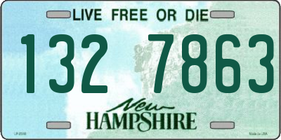 NH license plate 1327863