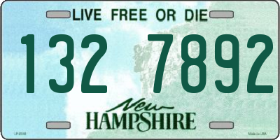 NH license plate 1327892