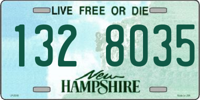 NH license plate 1328035