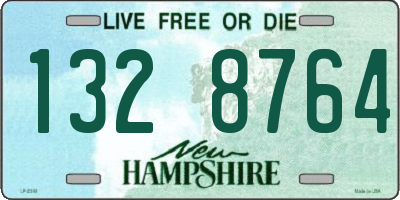 NH license plate 1328764