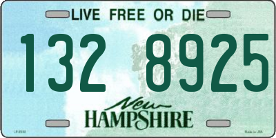 NH license plate 1328925