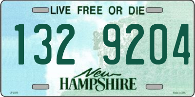 NH license plate 1329204