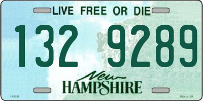 NH license plate 1329289