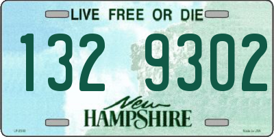 NH license plate 1329302