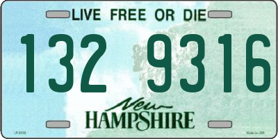 NH license plate 1329316