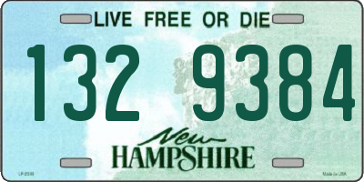 NH license plate 1329384