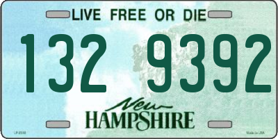 NH license plate 1329392