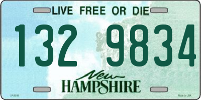 NH license plate 1329834