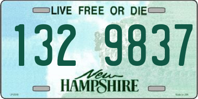 NH license plate 1329837