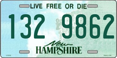 NH license plate 1329862