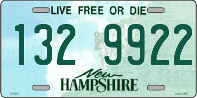 NH license plate 1329922