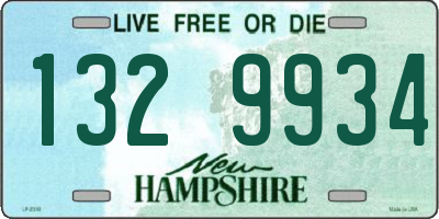 NH license plate 1329934