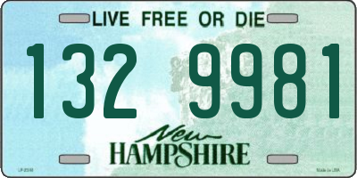 NH license plate 1329981