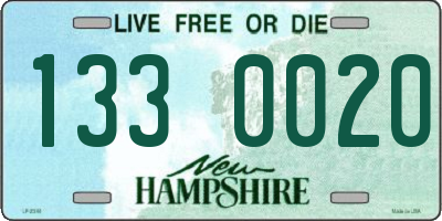 NH license plate 1330020