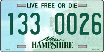 NH license plate 1330026