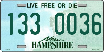 NH license plate 1330036