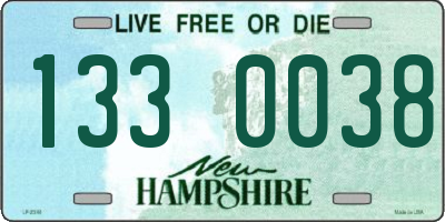 NH license plate 1330038