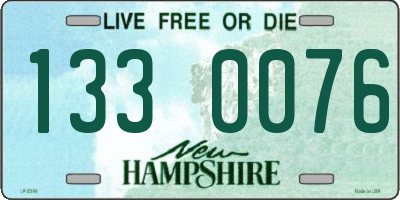 NH license plate 1330076