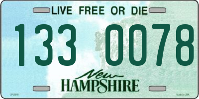 NH license plate 1330078
