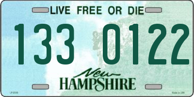 NH license plate 1330122