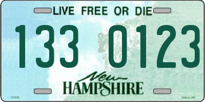 NH license plate 1330123