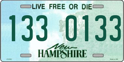 NH license plate 1330133