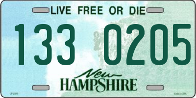 NH license plate 1330205