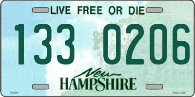 NH license plate 1330206