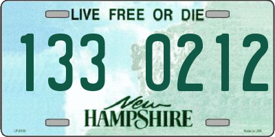 NH license plate 1330212