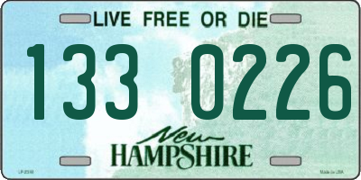 NH license plate 1330226