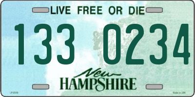 NH license plate 1330234