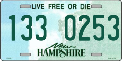 NH license plate 1330253
