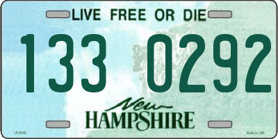 NH license plate 1330292