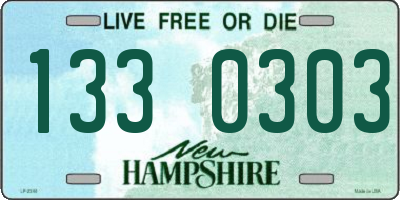 NH license plate 1330303