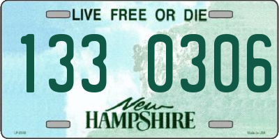 NH license plate 1330306