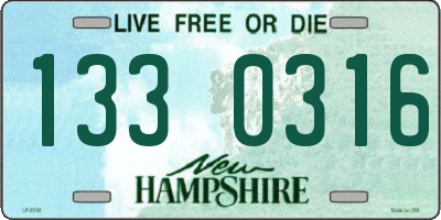 NH license plate 1330316