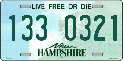 NH license plate 1330321