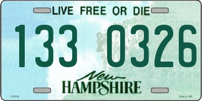 NH license plate 1330326