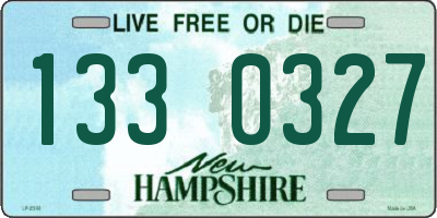 NH license plate 1330327
