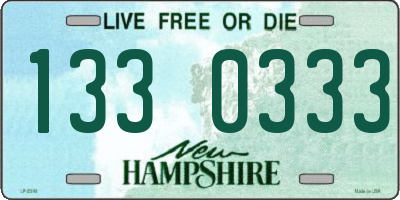 NH license plate 1330333