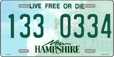 NH license plate 1330334