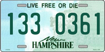 NH license plate 1330361