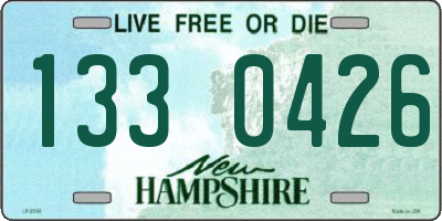 NH license plate 1330426