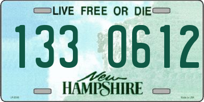 NH license plate 1330612