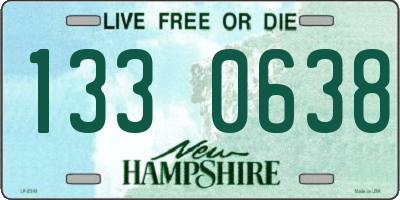 NH license plate 1330638